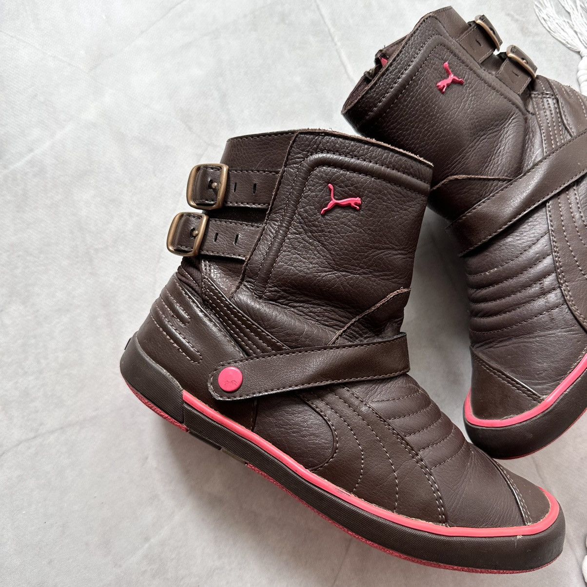Jil Sander × Puma 00s Puma Boxing Biker Racing Moto Boots Shoes McQueen Vibe Size US 7.5 / IT 37.5 - 2 Thumbnail