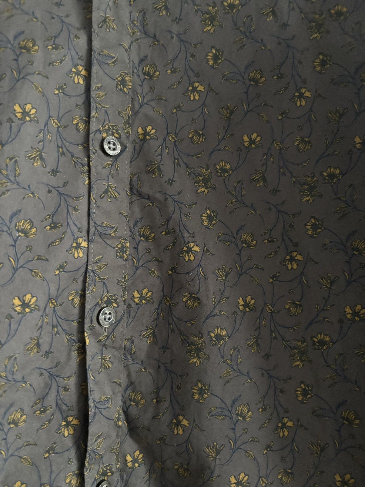 Vintage Shirt with flowers, M, slim fit Size US M / EU 48-50 / 2 - 2 Thumbnail
