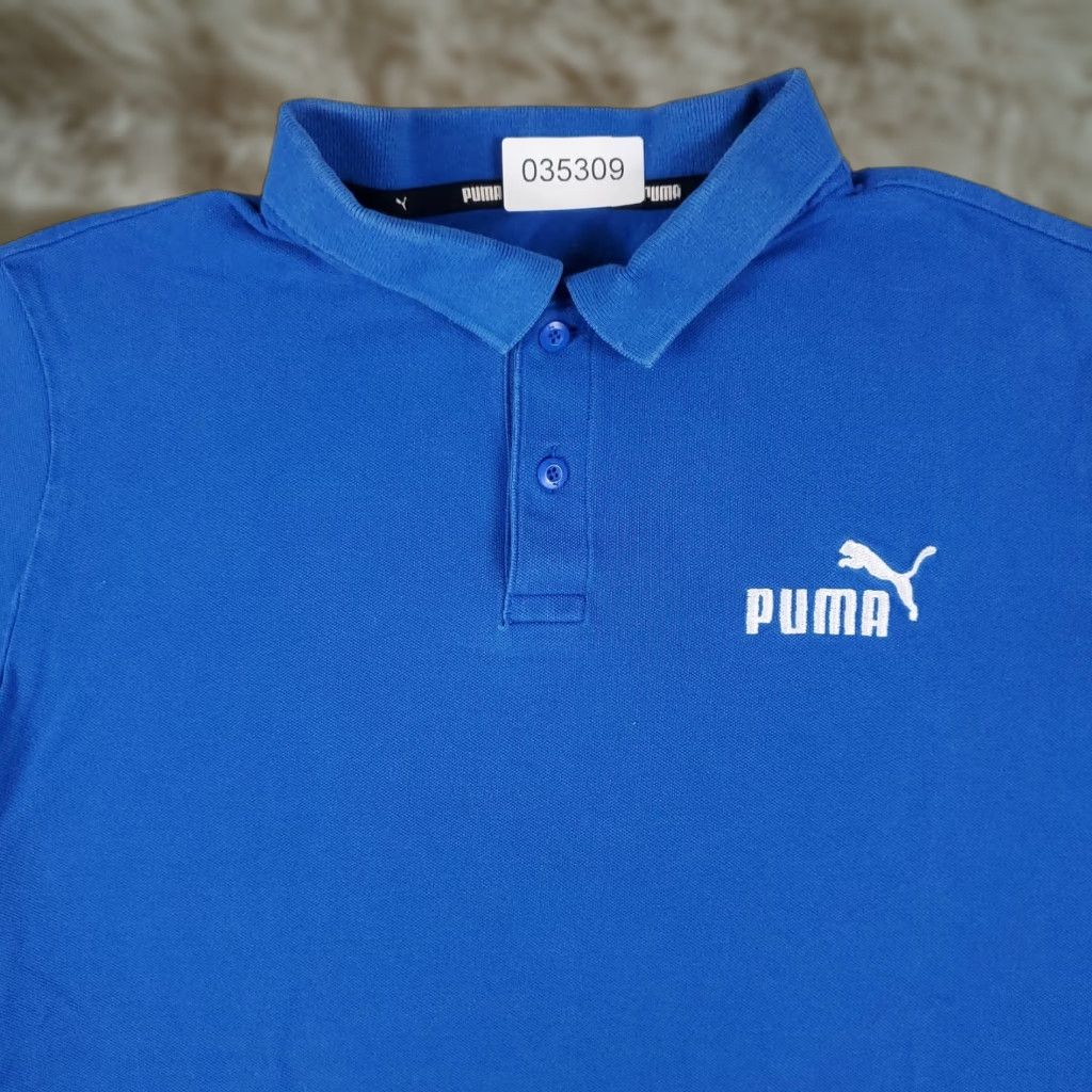 Puma Puma Polo Shirt Mens Size Large Blue Cotton Golf Short Sleeve Polo Shirt Mens L Blue Cotton Polo Shirt Golf Activewear Casual Classic Size US L / EU 52-54 / 3 - 1 Thumbnail