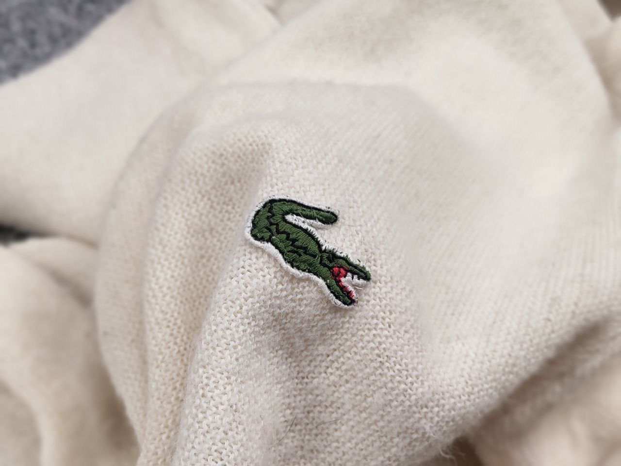 Lacoste Rare Vintage 90's Izod Lacoste Logo Beige cardigan Sweater Size US M / EU 48-50 / 2 - 16 Thumbnail
