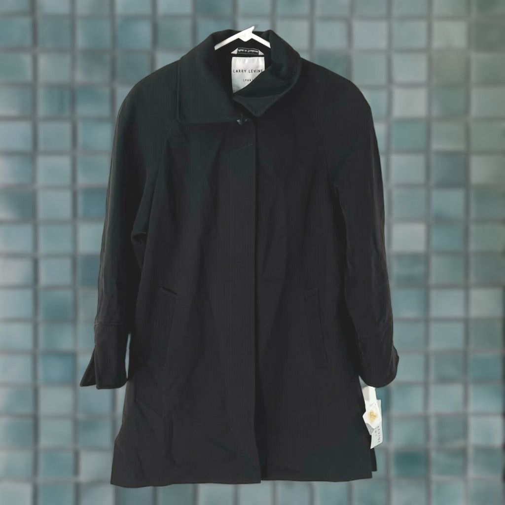 Vintage Larry Levine Sport Womens 97717M Long Sleeves Black Overcoat Jacket Size Small Size S / US 4 / IT 40 - 1 Thumbnail