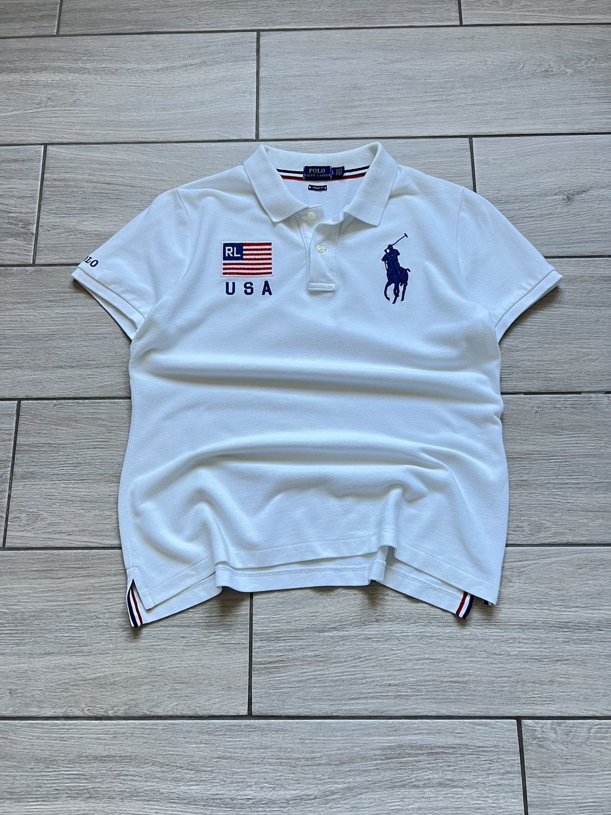 Ralph Lauren 🇺🇸 USA 90S Vintage Polo Ralph Lauren Rugby T-Shirt L Women Size US S / EU 44-46 / 1 - 1 Thumbnail