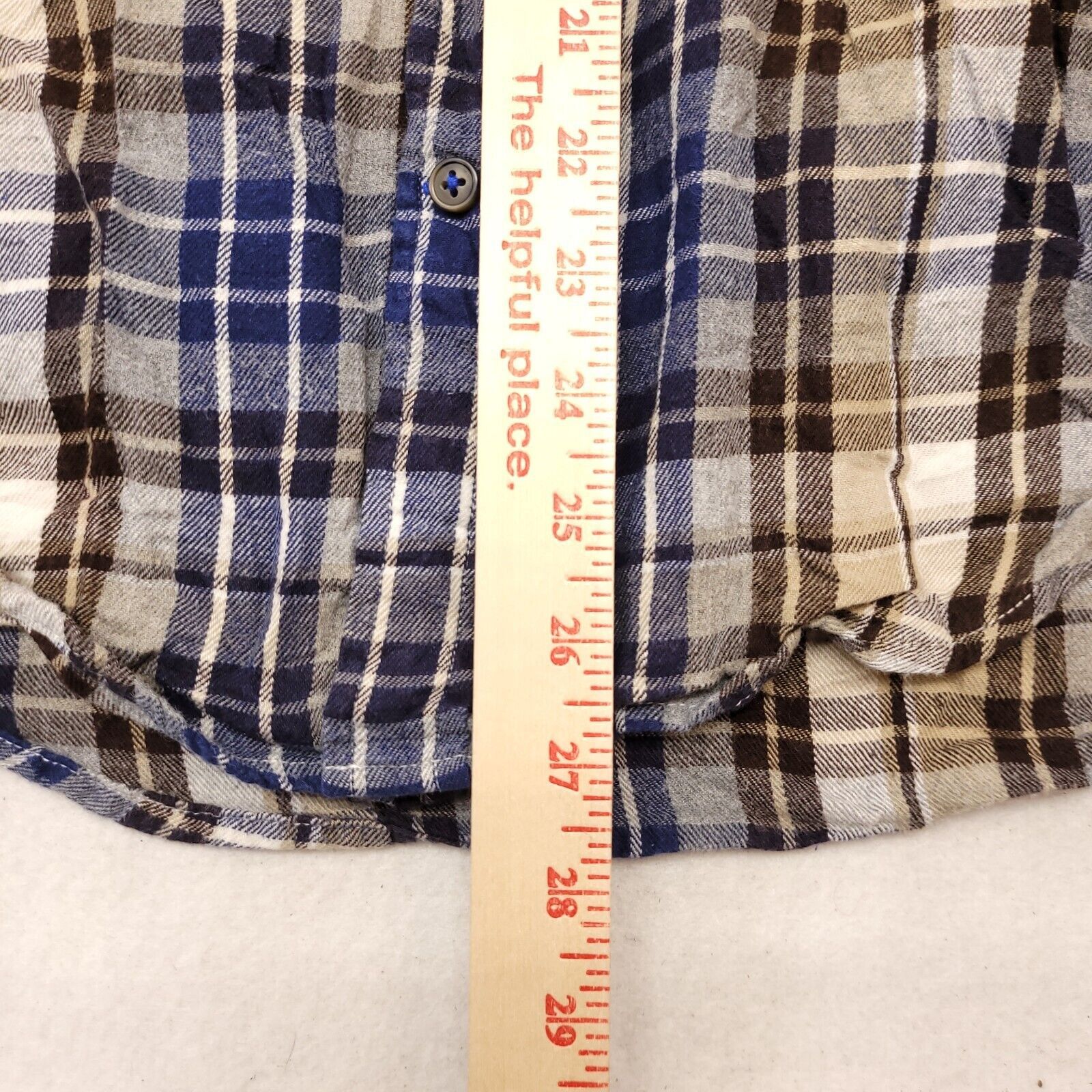 St. Johns Bay St Johns Bay Madras Flannel Shirt Mens Size S White Blue Size US S / EU 44-46 / 1 - 8 Thumbnail