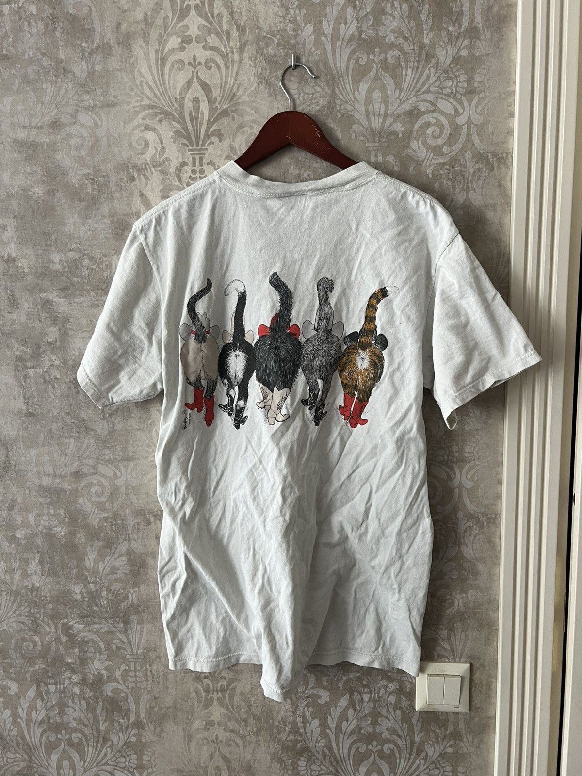 Tultex Vintage 90s Tultex Cowboy Cats Boots Graphic T-Shirt USA Size US L / EU 52-54 / 3 - 8 Thumbnail