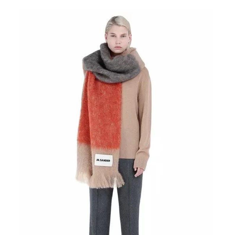 Jil Sander Tricolor Block Mohair Scarf Size ONE SIZE - 2 Thumbnail