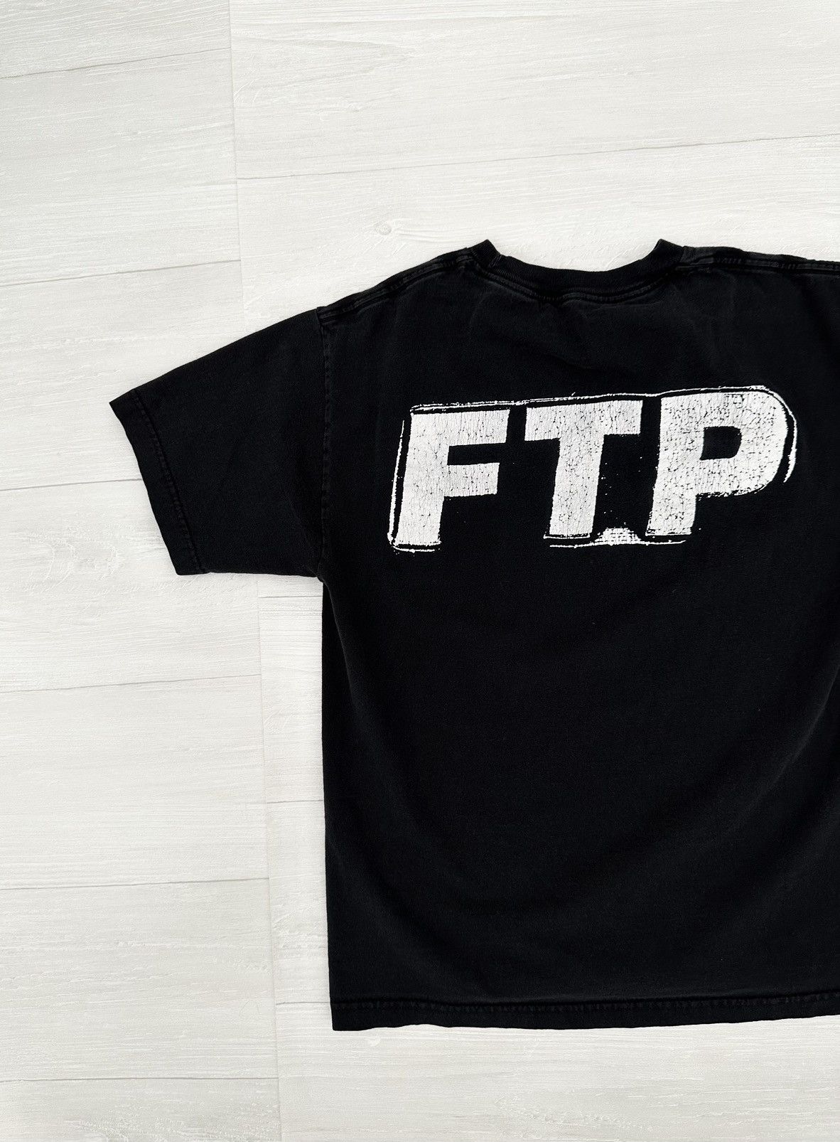 Fuck The Population Fuck The Population Black Rubber Stamp Logo Tee Medium Size US M / EU 48-50 / 2 - 2 Thumbnail