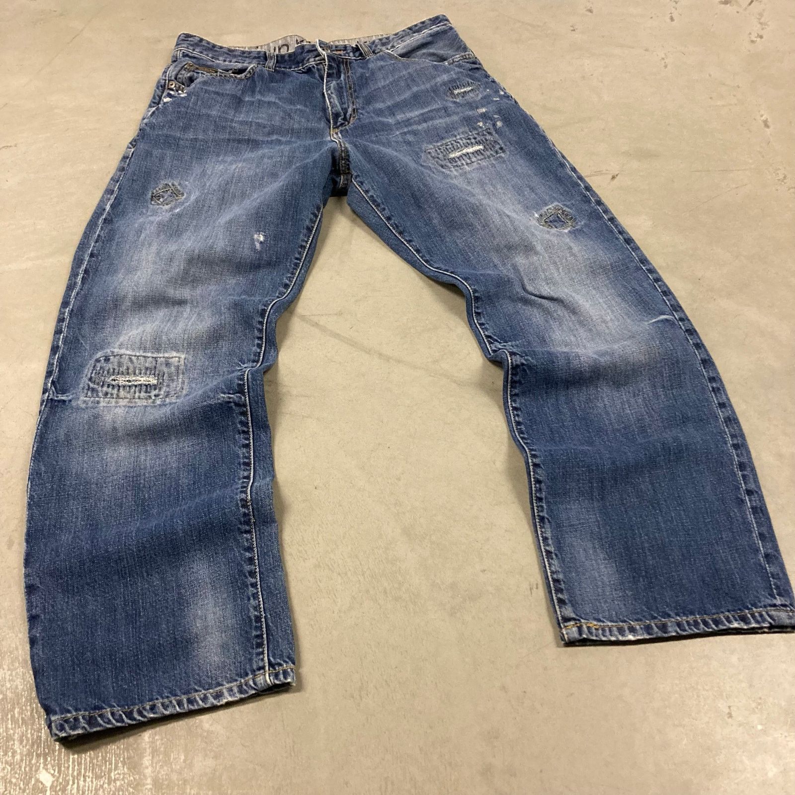 Calvin Klein × Vintage Y2K relaxed Calvin Klein patchwork Jeans 33x29 Size US 33 - 1 Thumbnail