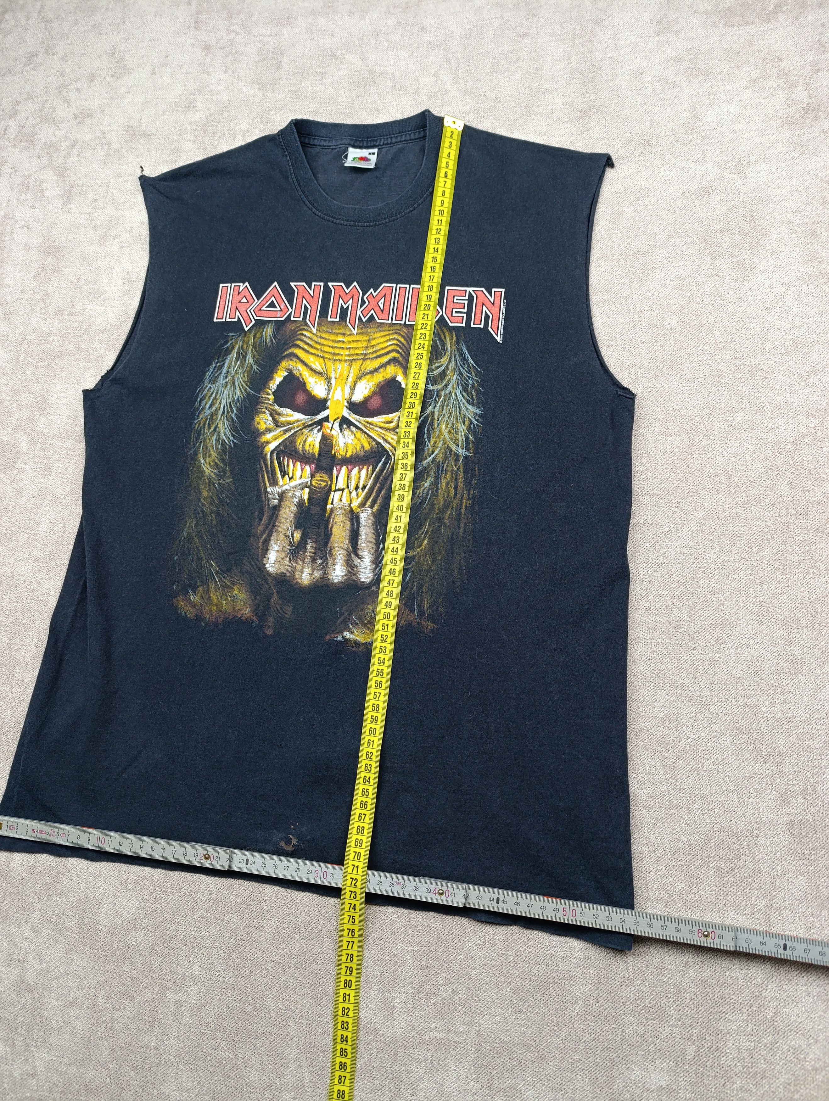 Iron Maiden 2007 VINTAGE IRON MAIDEN EDDIE CANDLE FINGER TEE SHIRT Size US L / EU 52-54 / 3 - 7 Thumbnail