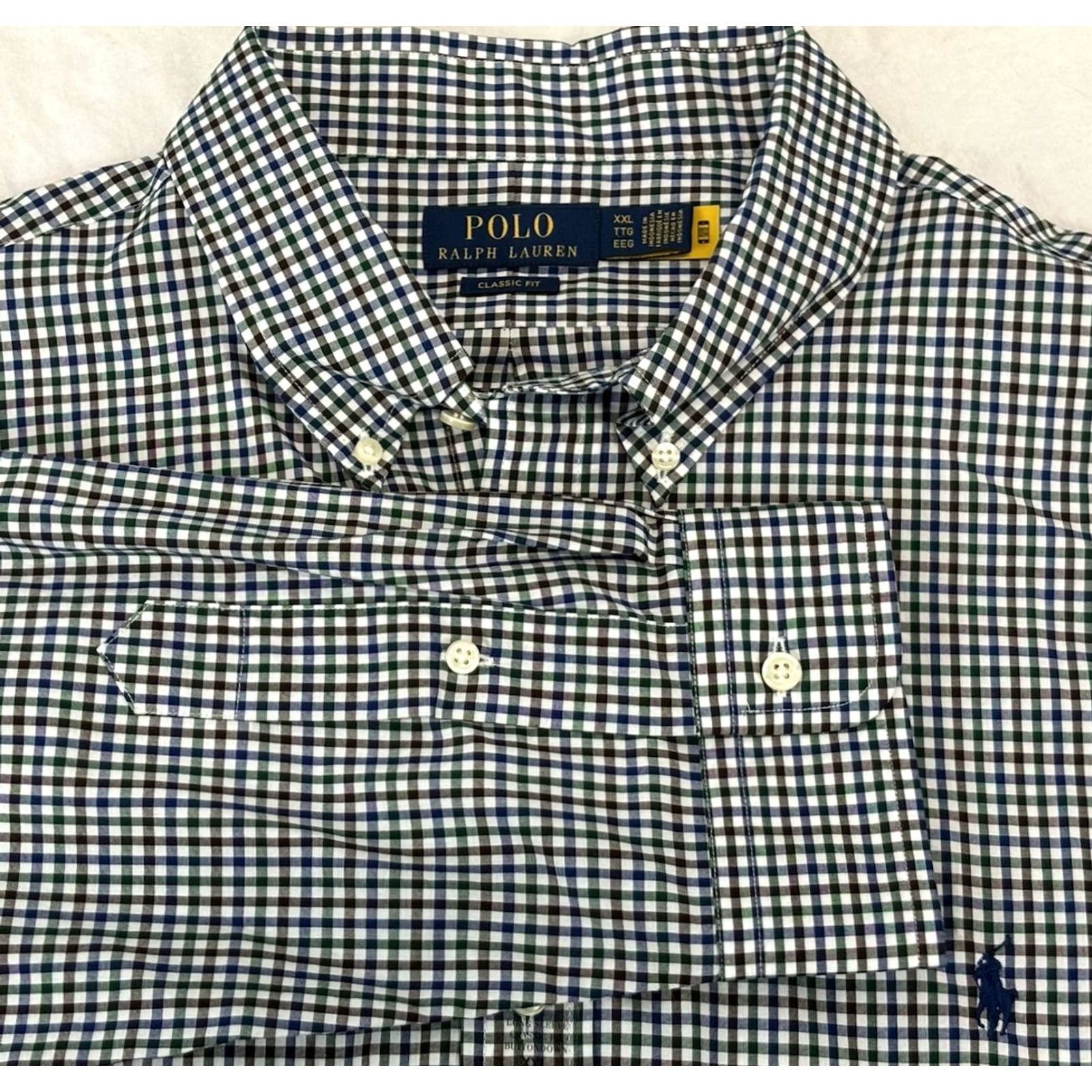 Polo Ralph Lauren Polo Ralph Lauren Button-Down Shirt Men’s 2XL Plaid Classic Fit Multicolor Button-Up Long Sleeve Size US XXL / EU 58 / 5 - 2 Thumbnail