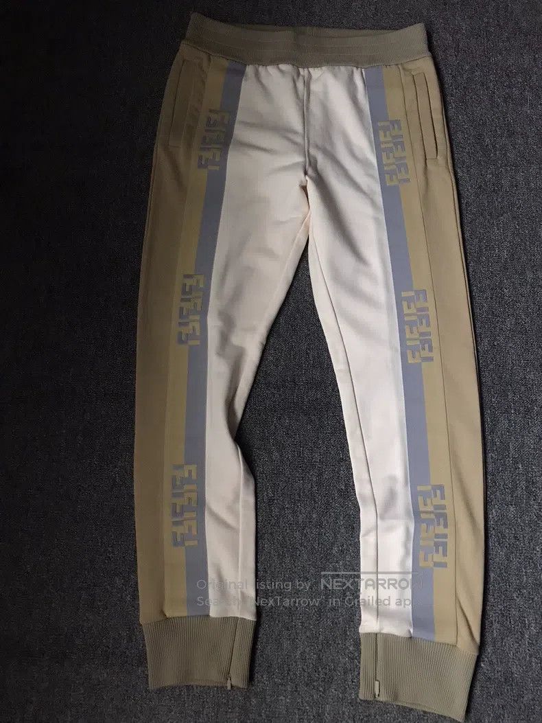 Fendi Fendi size L Casual Pants, Beige and White Color Block, Ela Size US 29 - 1 Thumbnail