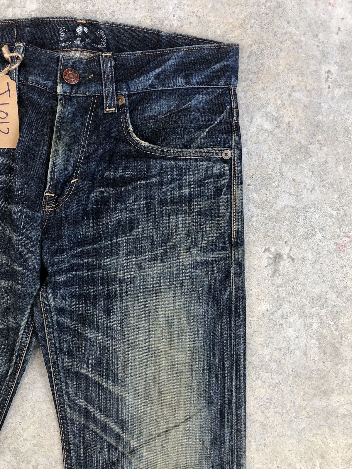 If Six Was Nine Japanese Edwin 503 Blue Trip Flared Jeans Distressed Jeans Size US 32 / EU 48 - 5 Thumbnail