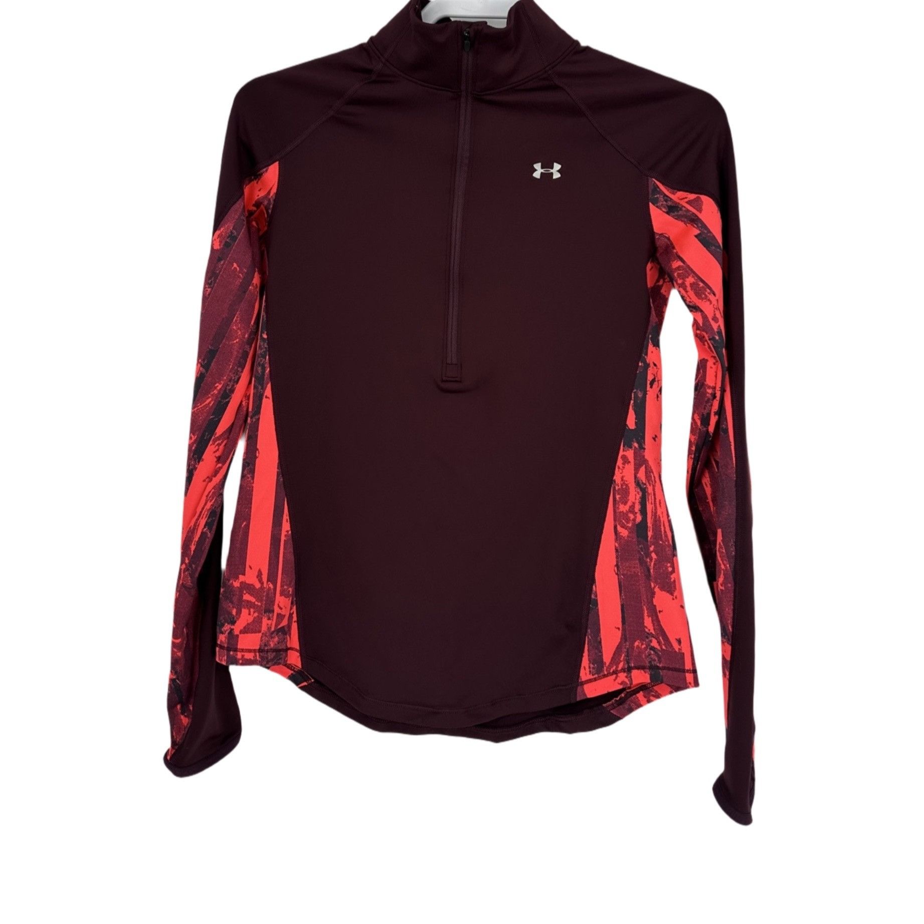 Under Armour Under Armour ColdGear ½ Zip Pullover - Brown/Red Graphic - S Size S / US 4 / IT 40 - 1 Thumbnail