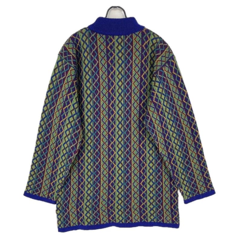 Kenzo KENZO Checkered knit color clash turtleneck sweater knitwe Size M / US 6-8 / IT 42-44 - 4 Thumbnail