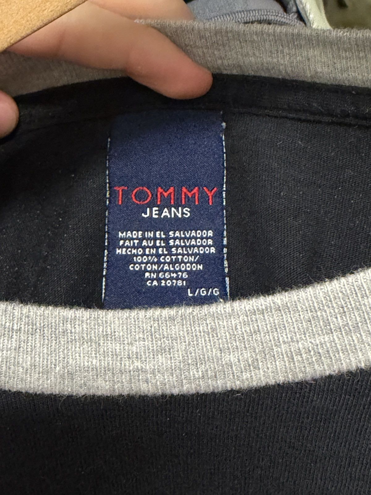 Tommy Jeans Vintage Tommy Jeans Denim Racing Long-sleeve Black Size US L / EU 52-54 / 3 - 3 Thumbnail