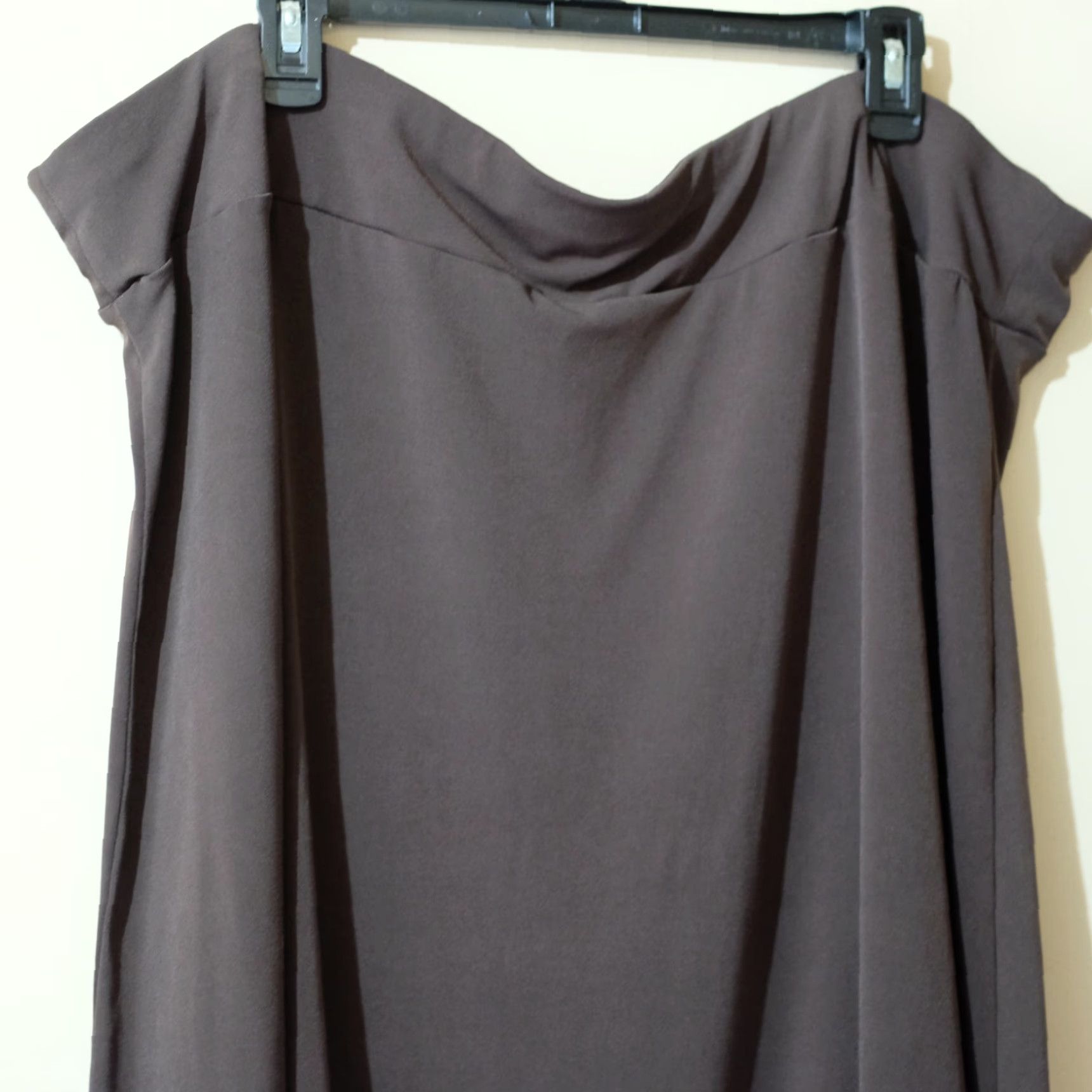 Merona Merona Skirt Brown A-Line Knee Length Pull On 28W/30W Women's 25" Stretch Size 28" / US 6 / IT 42 - 5 Thumbnail