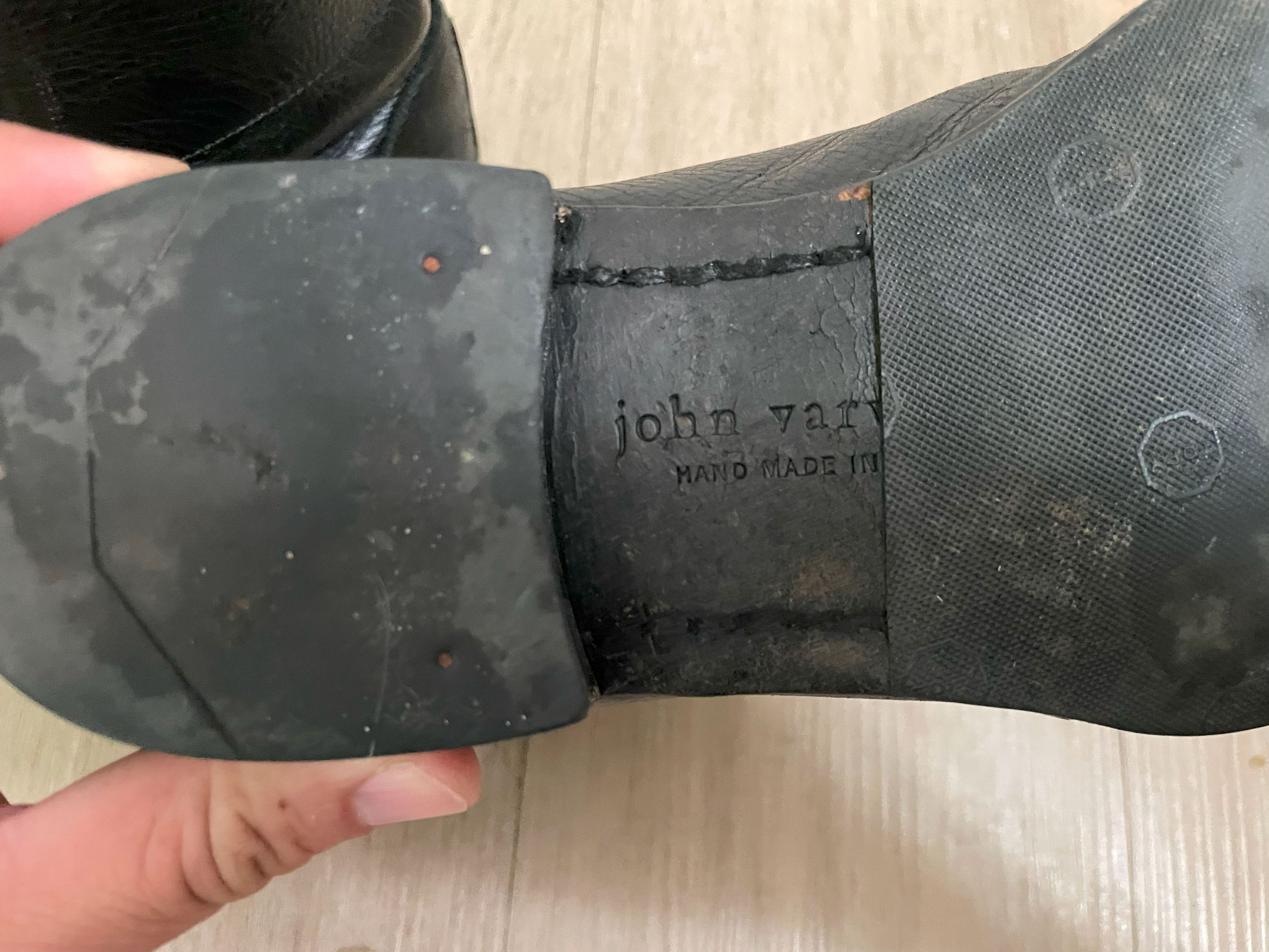 John Varvatos JOHN VARVATOS USA Men’s Black Leather Lace Up Combat Boots Size US 8.5 / EU 41-42 - 5 Thumbnail