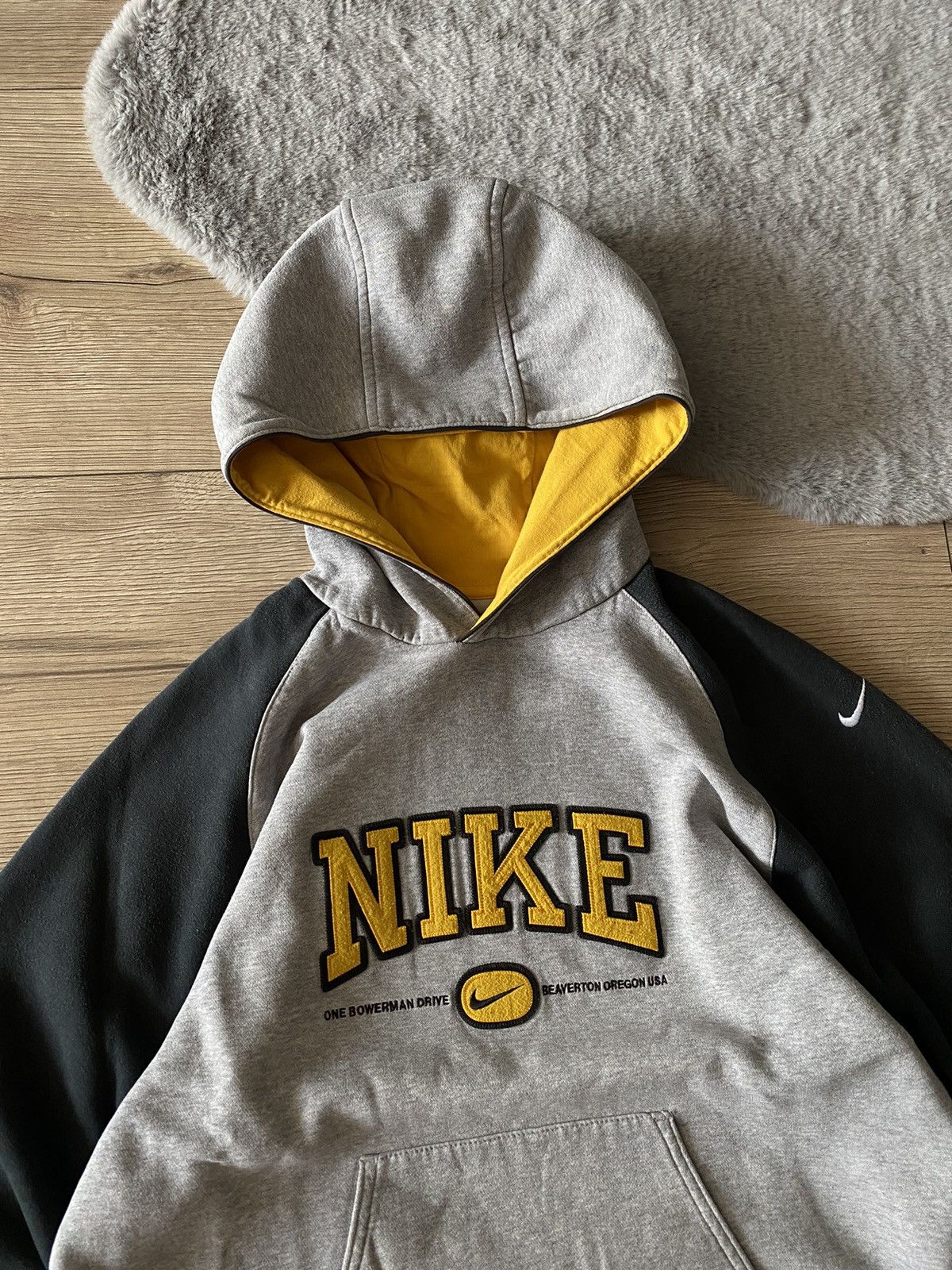 Nike × Vintage NIKE DOUBLE SWOOSH BIG LOGO BOXY DRILL Y2K VINTAGE HOODIE Size US S / EU 44-46 / 1 - 3 Thumbnail