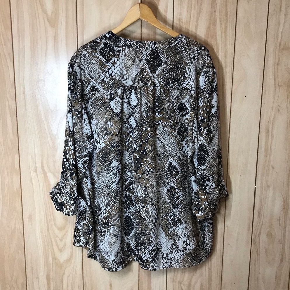 Other Cocomo Snake V-Neck 3/4 Sleeve Blouse 3X Size 3XL / US 20-22 - 2 Thumbnail