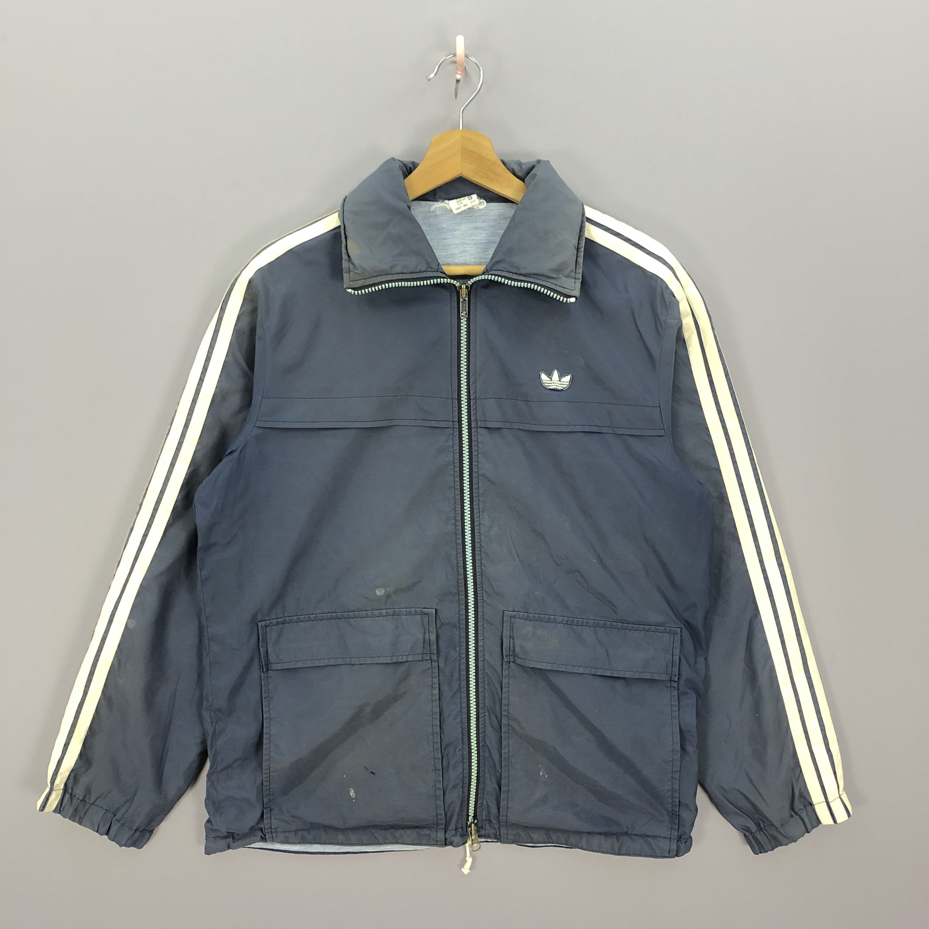 Vintage 80s Adidas West Germany Zipper Windbreaker Jacket