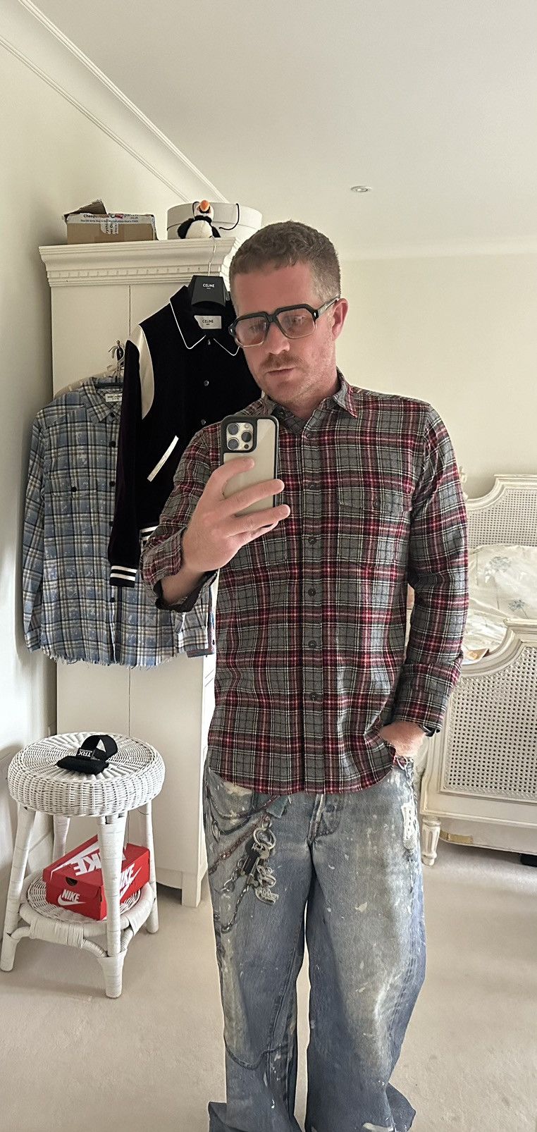Saint Laurent Paris Saint Laurent FW13 flannel Hedi slimane Size US M / EU 48-50 / 2 - 8 Thumbnail