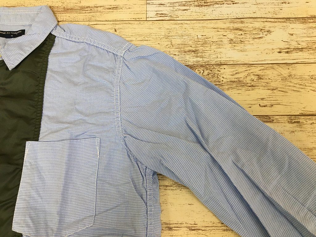 Comme des Garcons Homme Shirt Front Switch Long Sleeve Blue Size US L / EU 52-54 / 3 - 7 Thumbnail