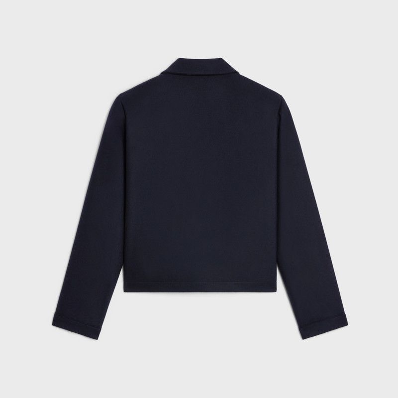 Celine o1bcso1str0126 2B76A561F Claudine Collar Shirt in Navy Size XS / US 0-2 / IT 36-38 - 2 Thumbnail