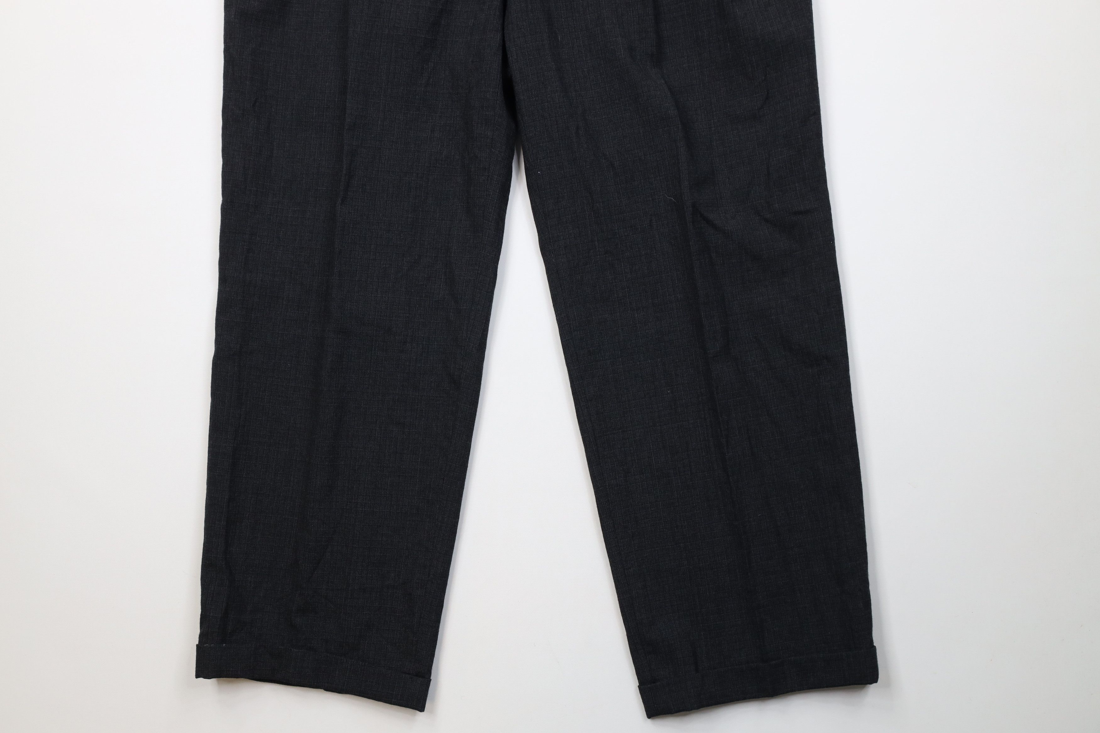 Vintage Vintage 90s Streetwear Knit Wide Leg Chino Pants Gray Plaid Size US 32 / EU 48 - 4 Thumbnail