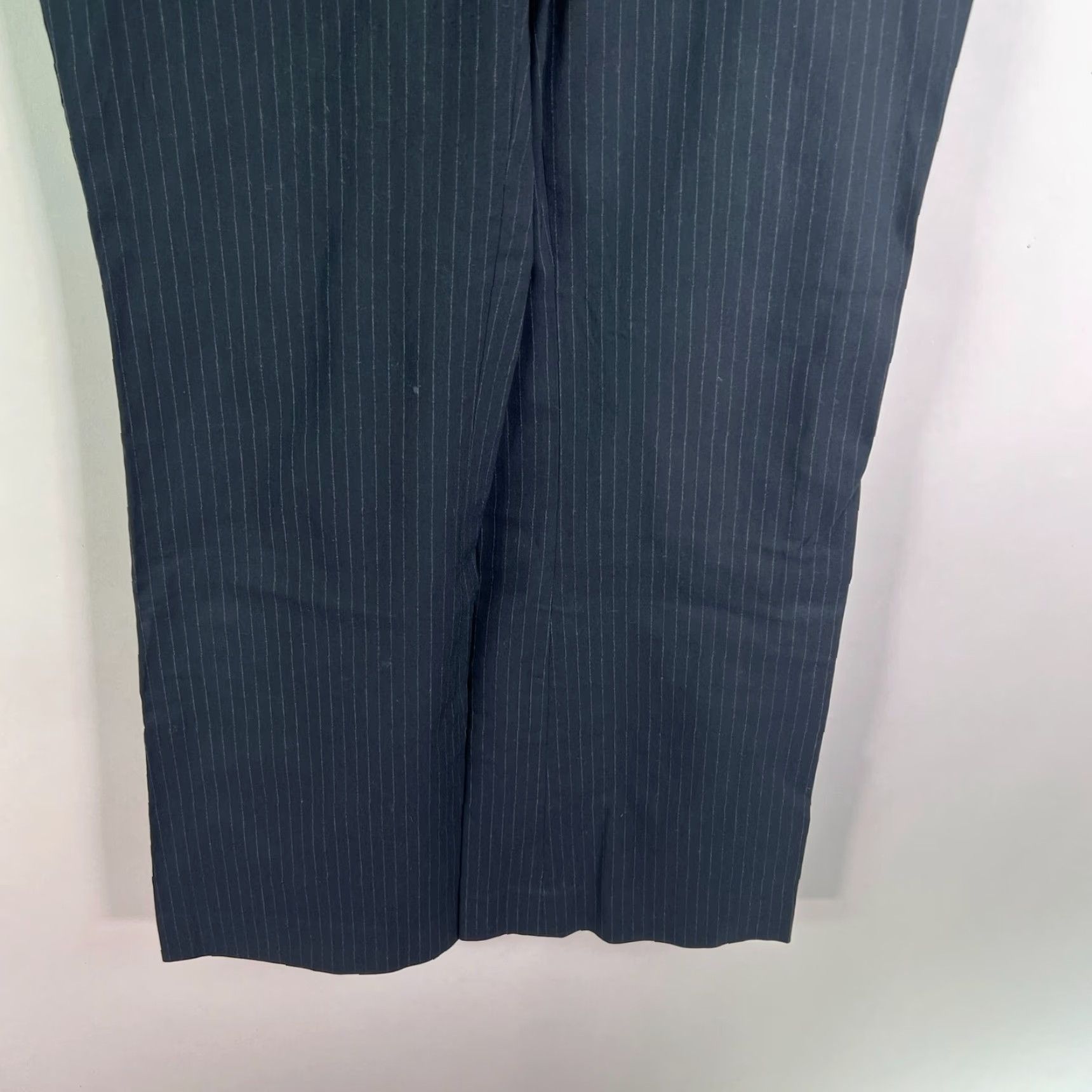 Vintage The Limited Drew Fit Wide Leg Striped Pocketed Pants Womens Size 10 Black 34x32 Preppy 90s Size 32" / US 10 / IT 46 - 3 Thumbnail