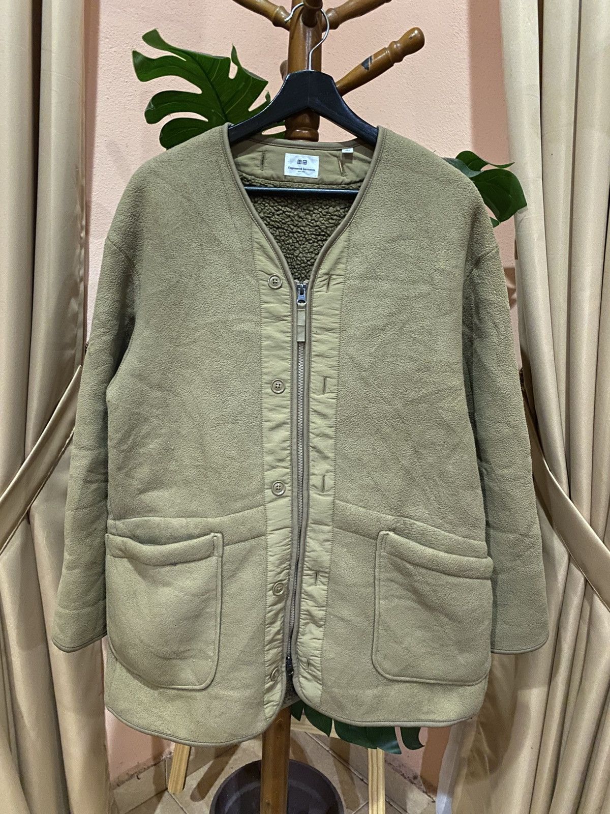 Engineered Garments × Uniqlo UNIQLO x Engineered Garments Olive Green Fleece Liner Jacket Size US M / EU 48-50 / 2 - 1 Thumbnail