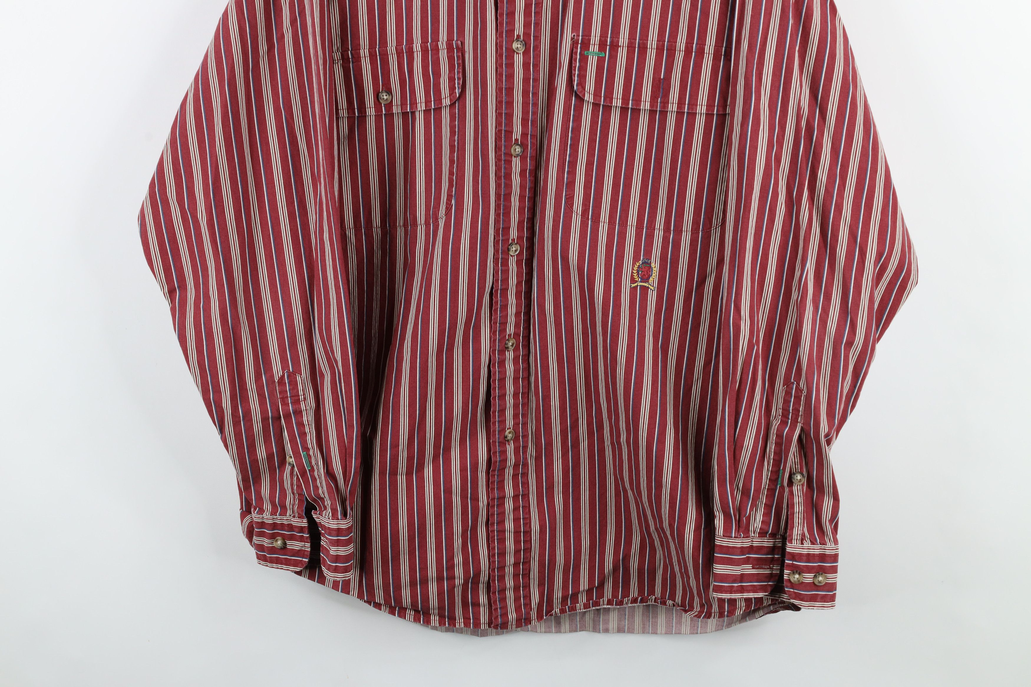 Tommy Hilfiger × Vintage Vintage 90s Tommy Hilfiger Collared Button Down Shirt Size US M / EU 48-50 / 2 - 3 Thumbnail