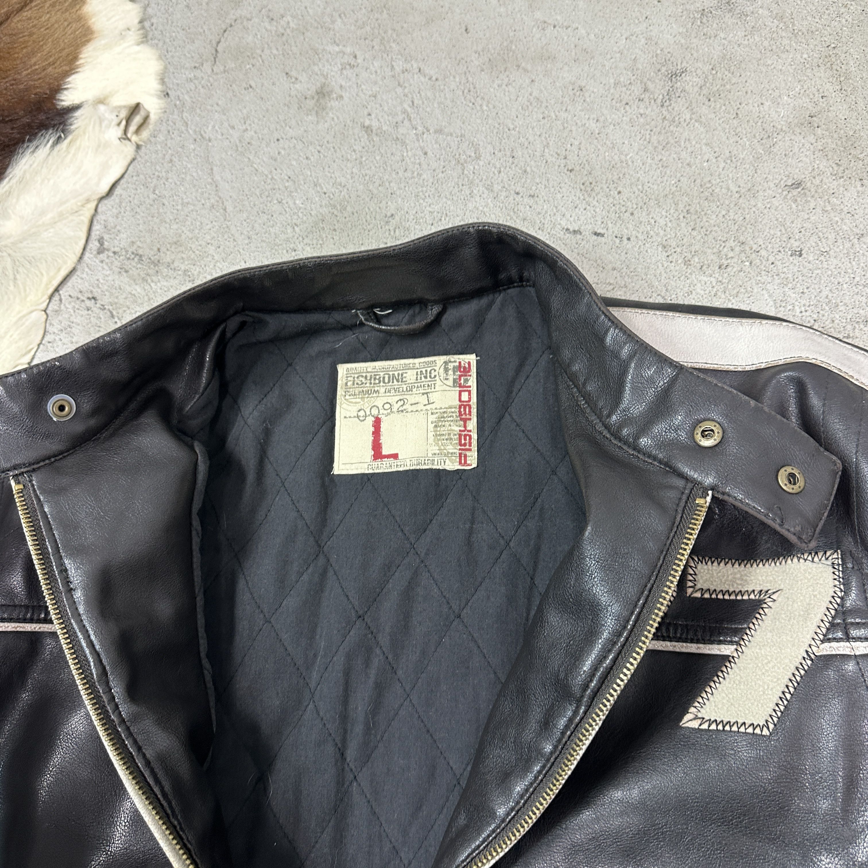 Vintage Vintage Moto Biker Racing Oversize Faux Leather Jacket 00s Size US L / EU 52-54 / 3 - 9 Thumbnail