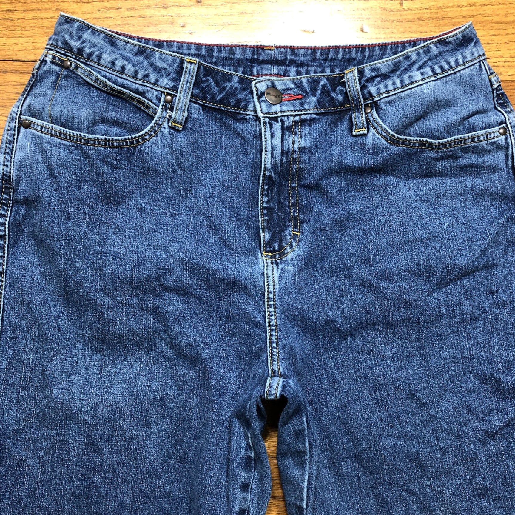 Wrangler Vtg Wrangler Cowboy Cut Slim High Rise Jeans 18MWZ Womens 9 X 35 Blue Western Slim Jeans Womens 9 X35 Blue Size 30" / US 8 / IT 44 - 7 Thumbnail