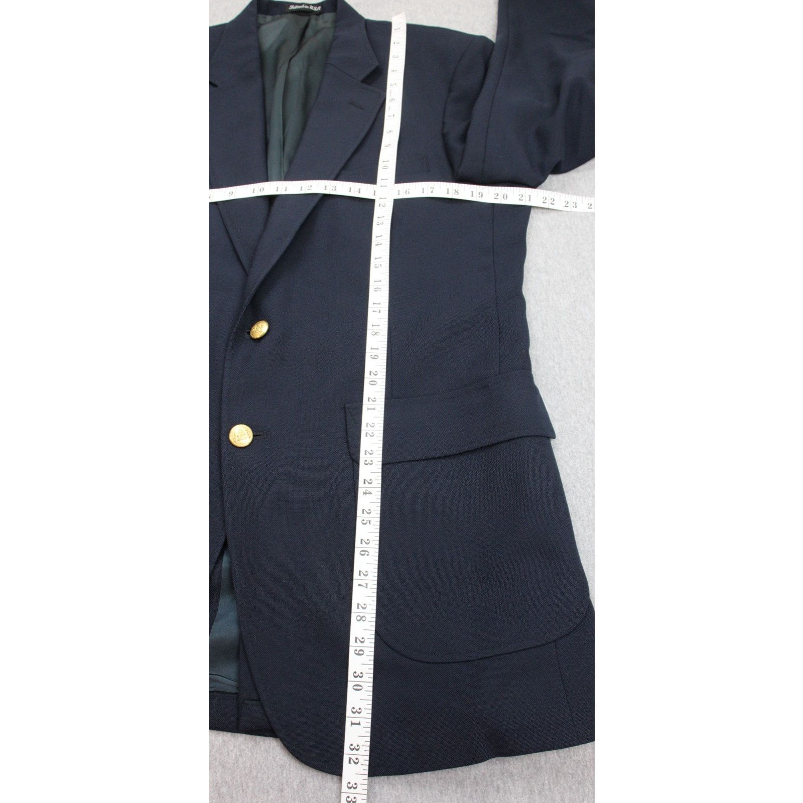 Stafford Stafford Blazer Men's Size 42L Navy Blue 2 Button Single Size 42L - 9 Thumbnail