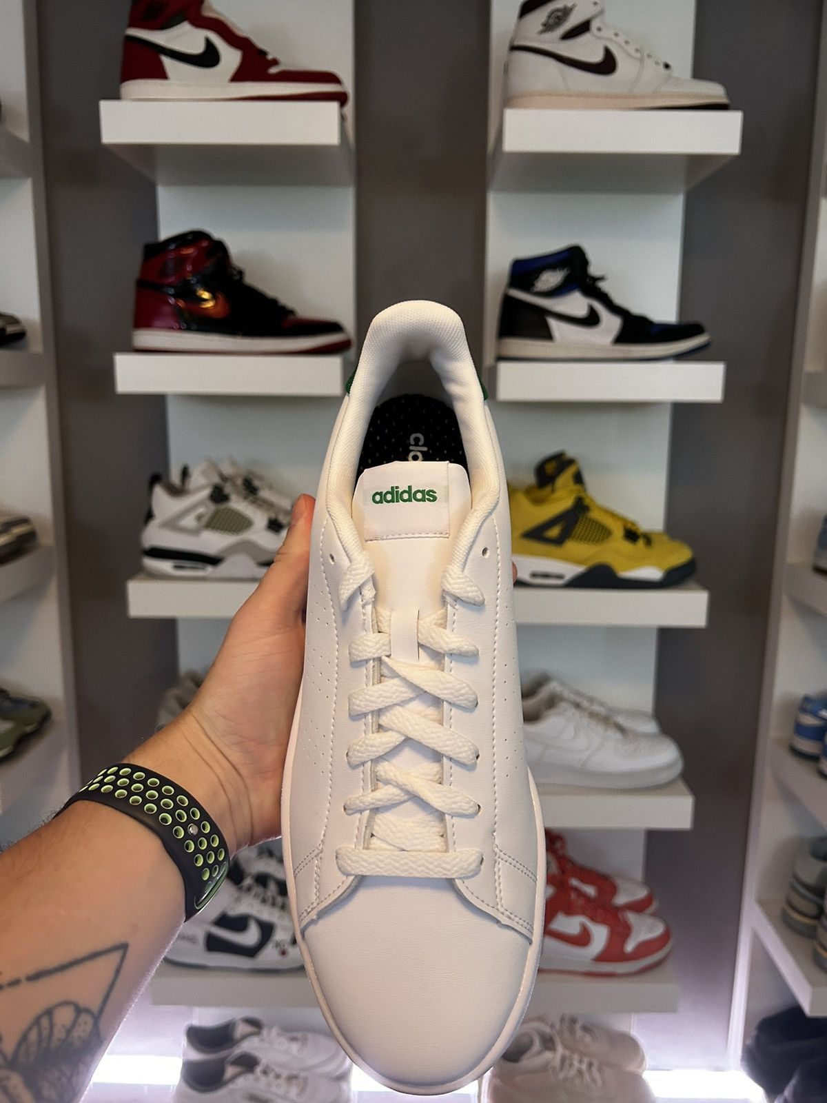 Adidas Adidas Advantage Sneakers Classic White Green Men Size 10 Size US 10 / EU 43 - 2 Thumbnail