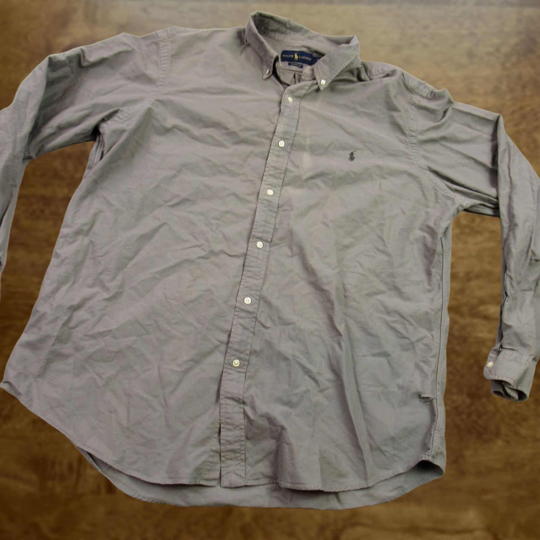 Polo Ralph Lauren Ralph Lauren Shirt Mens 2XL Long Sleeve Lightweight Button Front Gray Classic Size US XXL / EU 58 / 5 - 1 Thumbnail