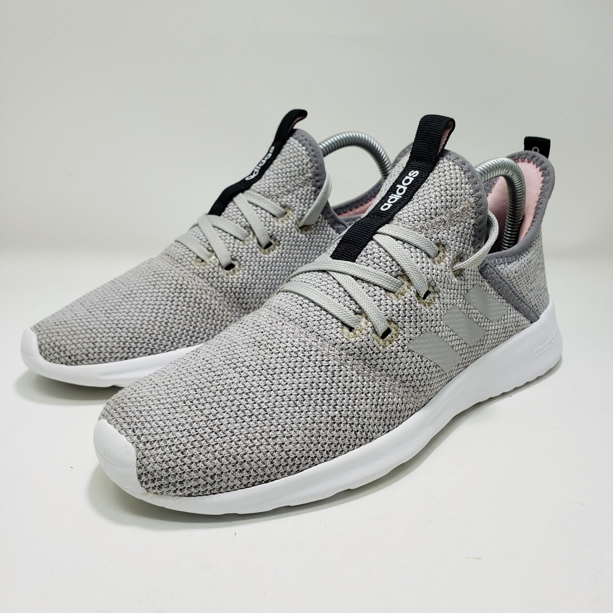 Adidas Adidas Cloudfoam Pure SPW Shoes Gray Knit Lace-Up Sneakers W Size US 7.5 / IT 37.5 - 1 Thumbnail