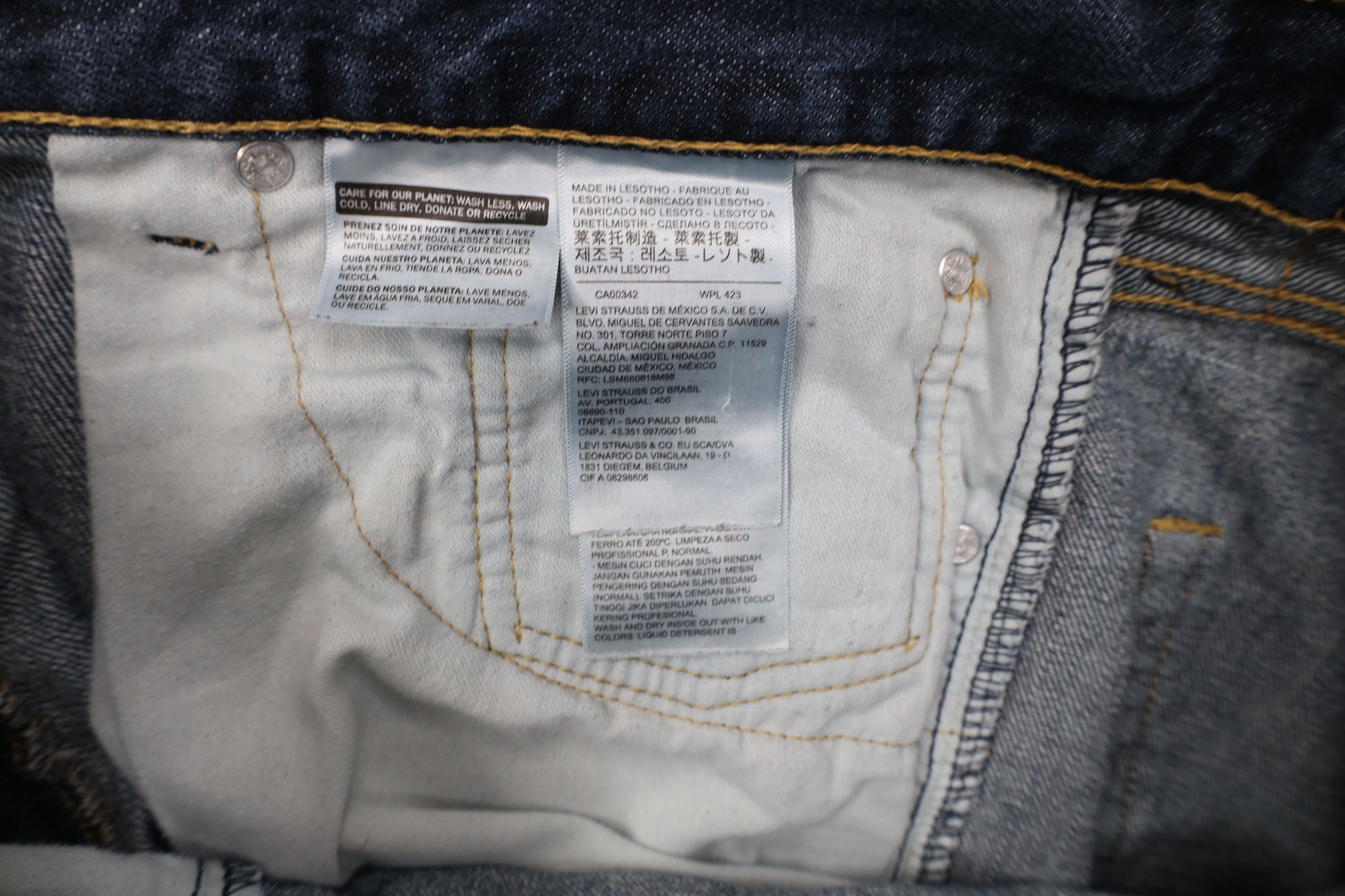 Levi's Vintage Y2K Levis 505 Regular Straight Leg Denim Jeans Blue Size US 38 / EU 54 - 7 Thumbnail