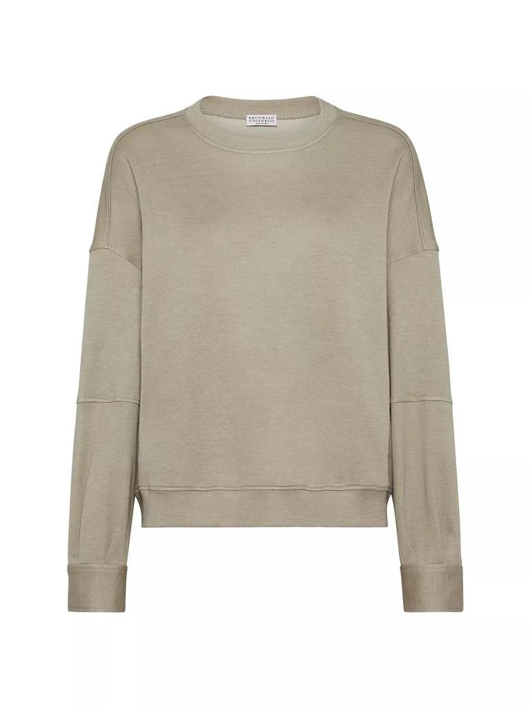 Brunello Cucinelli o1w1db10825 Sweatshirt in Open Green Size M / US 6-8 / IT 42-44 - 1 Thumbnail