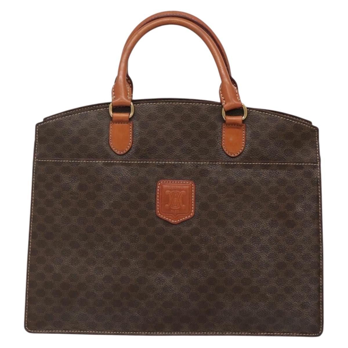 Celine CELINE Macadam Canvas Hand Bag Pvc Leather Brown Gold Size ONE SIZE - 2 Thumbnail