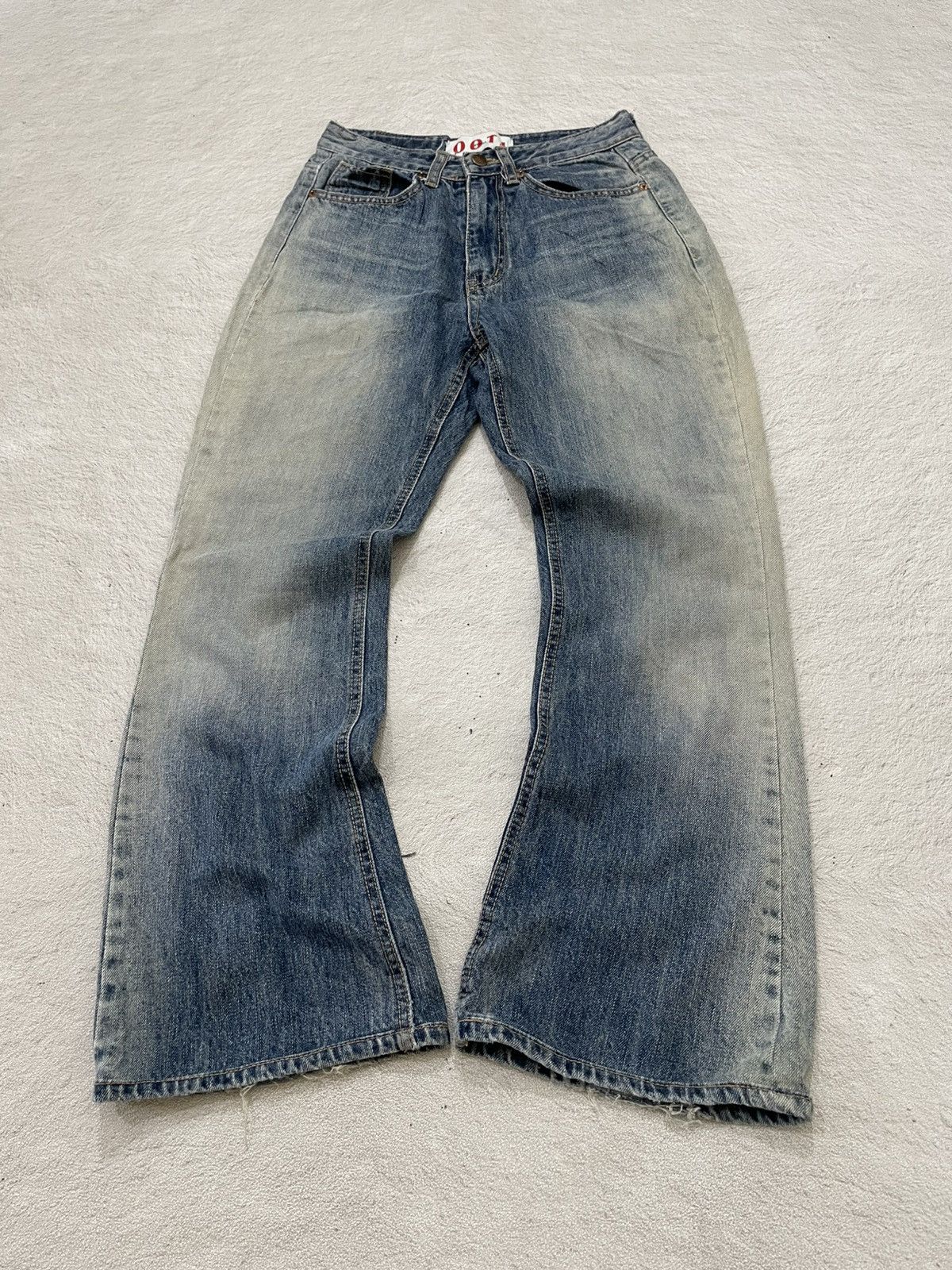 Japanese Brand 2000s OOTJ Mudwash Flare Denim Distressed Japan Y2K Size US 26 / EU 42 - 1 Thumbnail