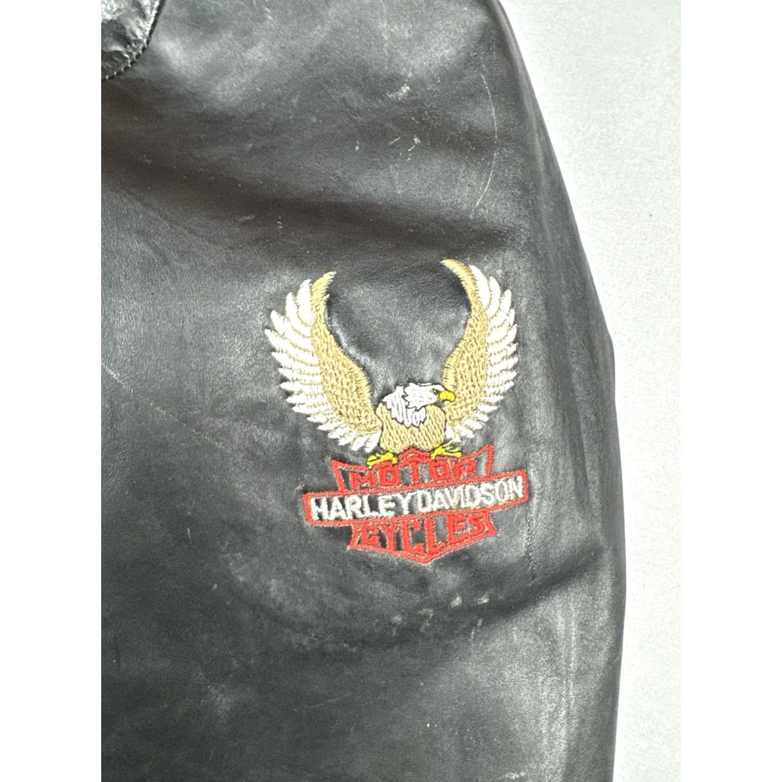 Harley Davidson VINTAGE Harley Davidson Leather Motorcycle Jacket Eagle Piel Mexico Biker M Mens Black Jacket Size US M / EU 48-50 / 2 - 6 Thumbnail