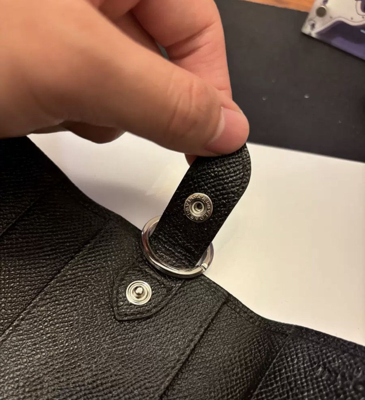 Bvlgari × Fragment Design Bvlgari x Fragment Design Leather Key Case 2412-Nextarrow Size ONE SIZE - 7 Thumbnail