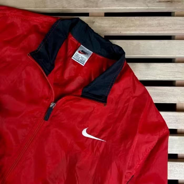 Nike × Vintage Mens Bomber Jacket Nike Vintage Red Size S Back Logo Size US S / EU 44-46 / 1 - 2 Thumbnail