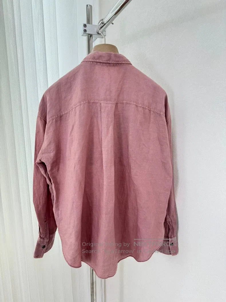 Brunello Cucinelli Brunello Cucinelli Pink Linen Shirt. Size US L / EU 52-54 / 3 - 3 Thumbnail