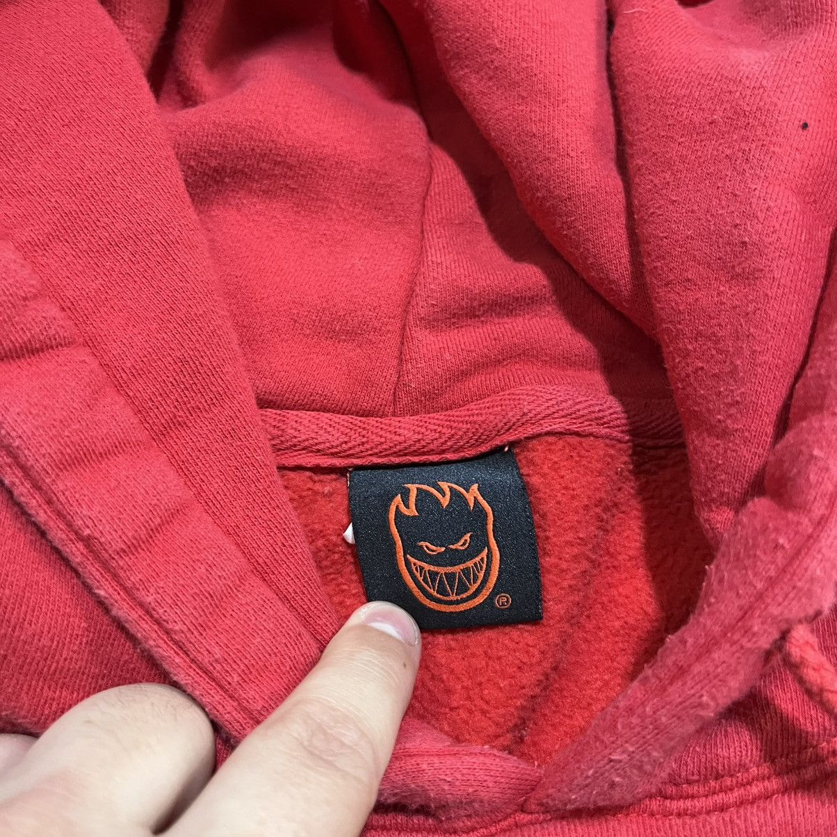 Spitfire Vintage Y2K Spitfire Red Grunge Skater Red Hoodie Medium Size US M / EU 48-50 / 2 - 5 Thumbnail
