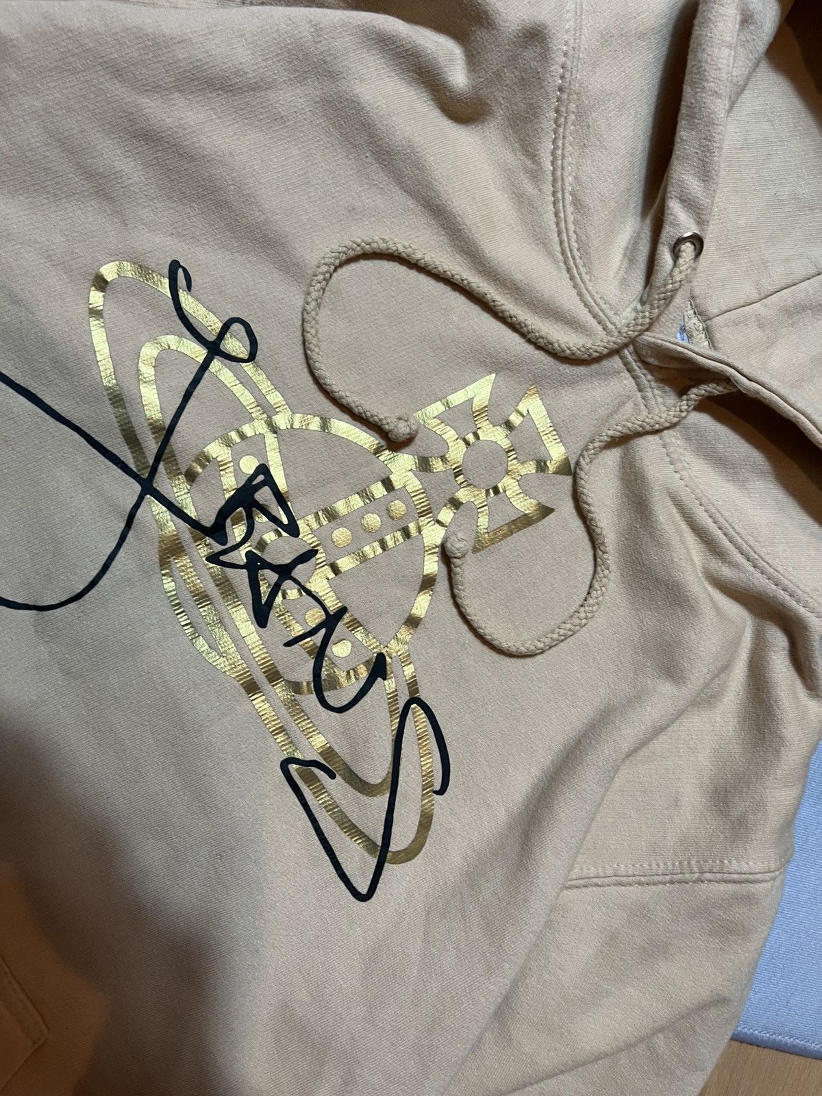 Vivienne Westwood Vivienne Westwood Hoodie Beige Gold Logo XS-S Fit Size XS / US 0-2 / IT 36-38 - 6 Thumbnail