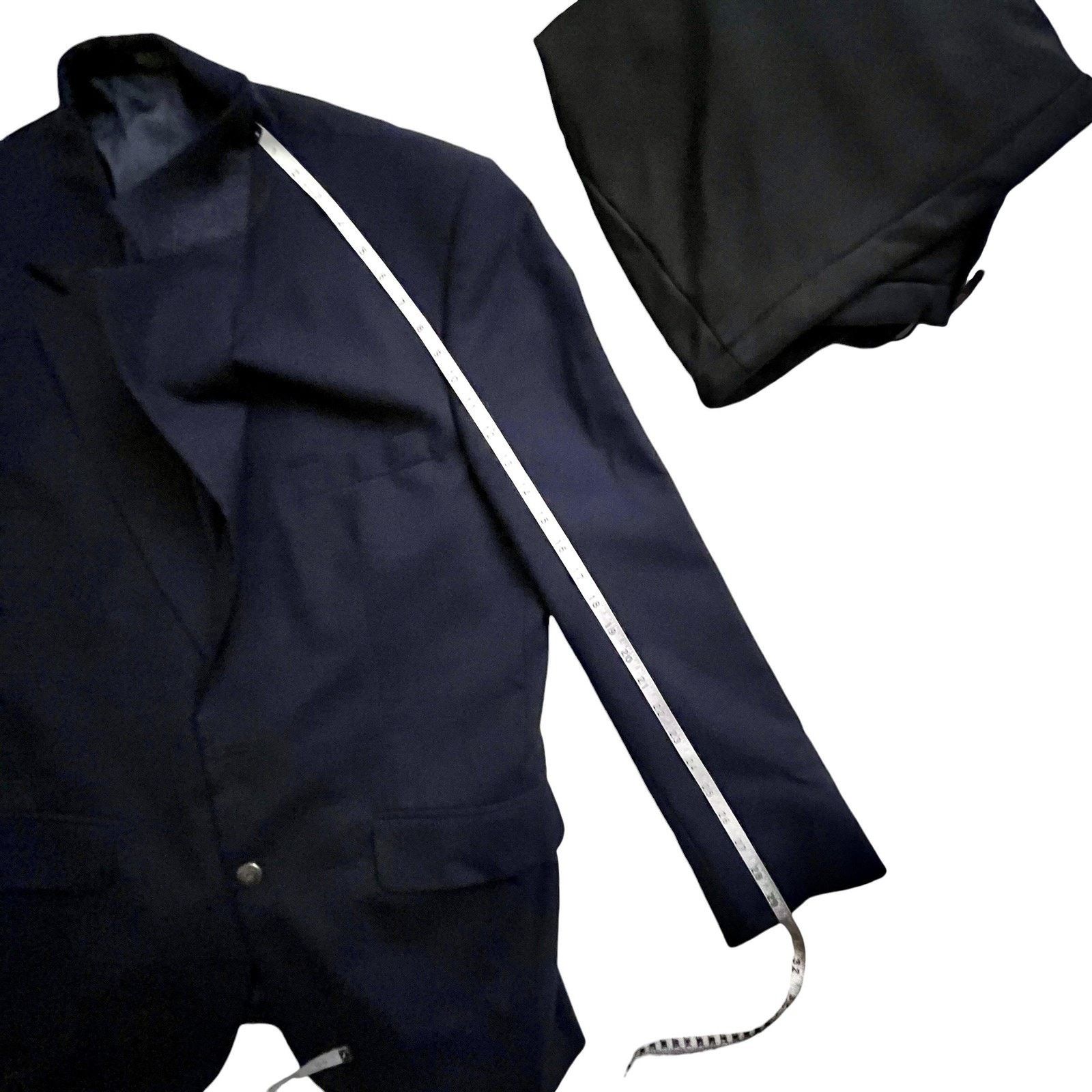 Oscar De La Renta Oscar De La Renta Navy Blue Wool Blazer 41R Tailored Luxury Size 42R - 5 Thumbnail