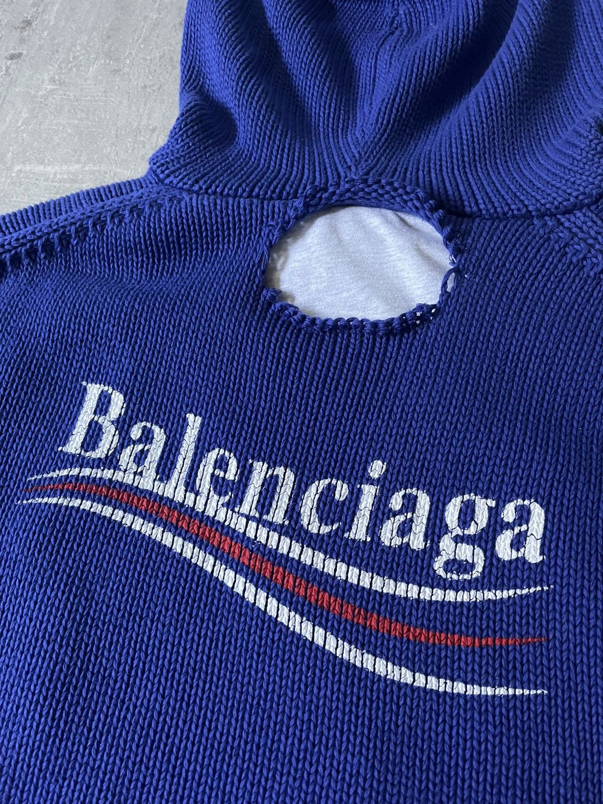 Balenciaga Balenciaga F/W 21 Political Campaign distressed sweater Size US S / EU 44-46 / 1 - 13 Thumbnail
