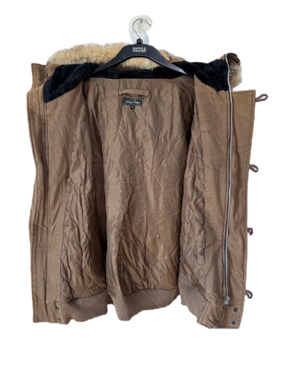 Japanese Brand JAPAN NRAND MOLESKIN BOMBER JACKET NOTA BENE FUR HOODIE Size US M / EU 48-50 / 2 - 7 Thumbnail