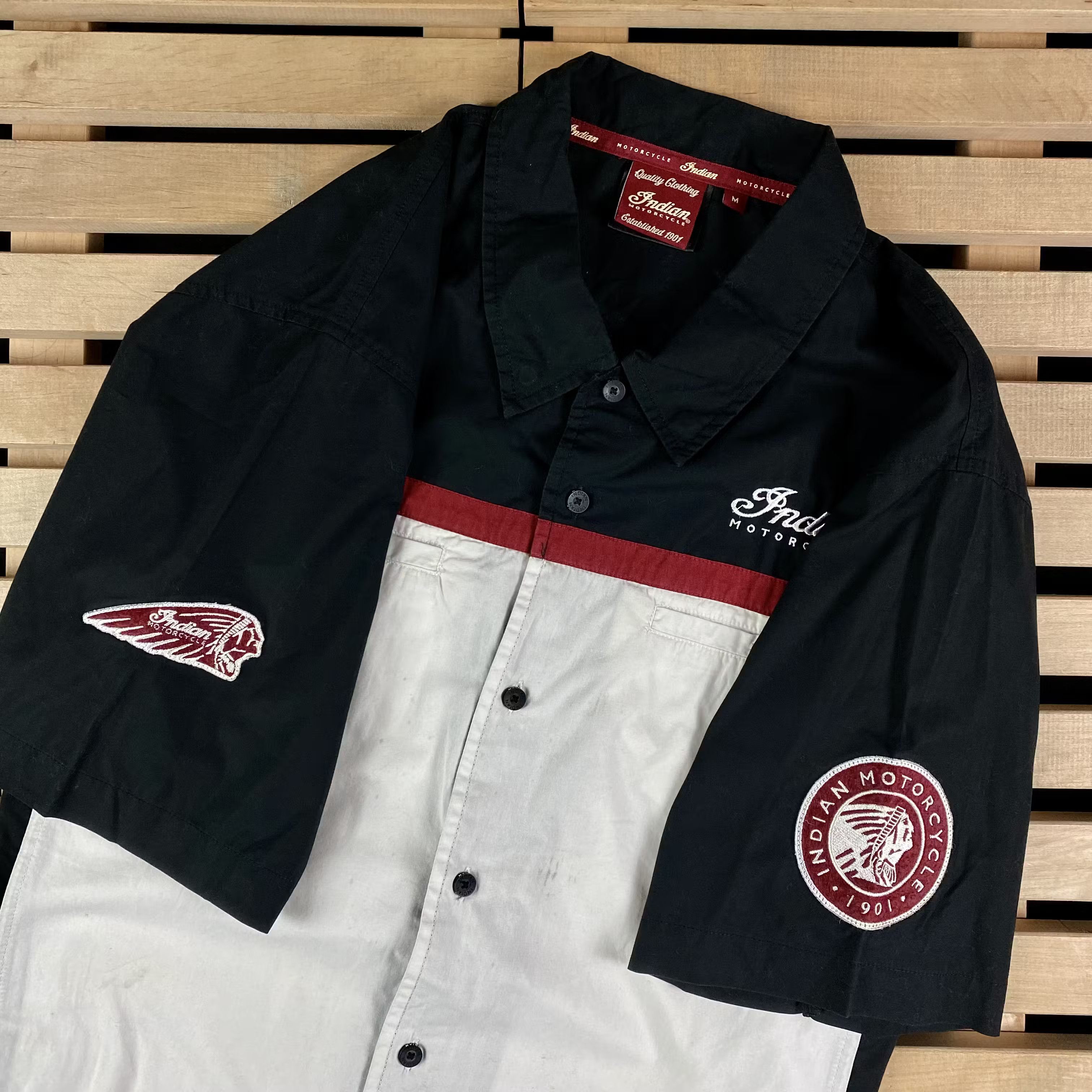 Indian Motorcycle × Vintage Mens Vintage Shirt Indian Motorcycle Size M Size US M / EU 48-50 / 2 - 9 Thumbnail